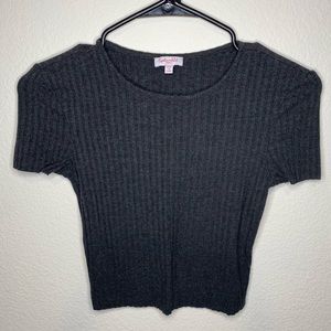 Splendid Ribbed Crop Tee